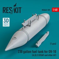 230 gallon centerline fuel tank for OV-10 (A,B,C) (USAF and other AF) (1 pcs) (3D Printed) von ResKit Models