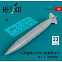 600 gallon centerline fuel tank for A-10 Thunderbolt II (1 pcs) (3D Printed) von ResKit Models