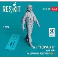 A-7 Corsair II male pilot (in a standing position - type 2) (1 pcs) (3D Printed) von ResKit Models