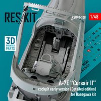 A-7E Corsair II cockpit early version (Detailed edition) for Hasegawa kit (3D Printed) von ResKit Models
