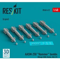 AASM-250 Hammer (6 pcs) (Mirage 2000, Rafale, MiG-29) (3D Printed) von ResKit Models