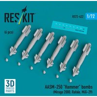 AASM-250 Hammer (6 pcs) (Mirage 2000, Rafale, MiG-29) (3D Printed) von ResKit Models