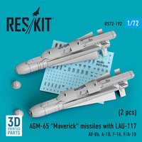 AGM-65 Maverick missiles with LAU-117 (2 pcs) (AV-8B, A-10, F-16, F/A-18) (3D Printed) von ResKit Models