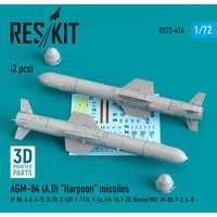 AGM-84 (A,D) Harpoon missiles (2 pcs) (P-8A, A-6, A-7E, B-1B, B-52H, F-111C, F-16, F/A-18, F-20, Nimrod MR2, AV-8B, P-3, S-3) (3D Printed) von ResKit Models