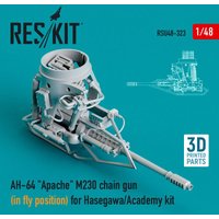 AH-64 Apache M230 chain gun (in fly position) for Hasegawa/Academy kit (3D Printed) von ResKit Models
