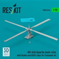 AH-64A Apache main rotor with blades and ADSS radar for Trumpeter kit (3D Printed) von ResKit Models