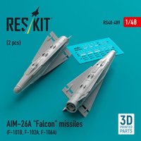AIM-26A Falcon missiles (2 pcs) (F-101B, F-102A, F-106A) (3D Printed) von ResKit Models