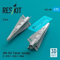 AIM-26A Falcon missiles (2 pcs) (F-101B, F-102A, F-106A) (3D Printed) von ResKit Models