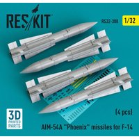 AIM-54A Phoenix missiles for F-14 (4pcs) (3D Printed) von ResKit Models