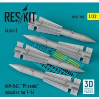 AIM-54C Phoenix missiles for F-14 (4pcs) (3D Printed) von ResKit Models