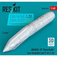 AN/AVQ-10 Pave Knife laser designation pod (1 pcs) (F-4D, A-6A) (3D Printed) von ResKit Models