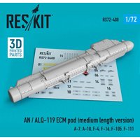 AN / ALQ-119 ECMpod (medium length version) (A-7, A-10, F-4, F-16, F-105, F-111) (3D Printed) von ResKit Models
