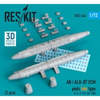 AN / ALQ-87 ECM pods late type (2 pcs) (F-4, F-111, AC-130) (3D Printed) von ResKit Models