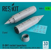 B-8M1 rocket launchers (2 pcs) (MT-LB, UAZ, Pickup w/ZPU-2, BMP-2, Toyota Hilux, BTR-70, URAL) (3D Printed) von ResKit Models