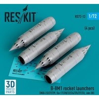 B-8M1 rocket launchers (4 pcs) (MiG-23/27/29, Su-17/20/22/24/25/27/33, Jak-38) (3D Printed) von ResKit Models