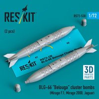 BLG-66 Belouga cluster bombs (2 pcs) (Mirage F.1, Mirage 2000, Jaguar) (3D Printed) von ResKit Models