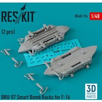 BRU-57 Smart Bomb Racks for F-16 (2 pcs) (3D Printed) von ResKit Models