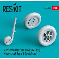 Bf-109 (F, G-early) wheels set type 2 (weighted) von ResKit Models