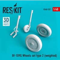 Bf-109G wheels set type 2 (weighted) von ResKit Models