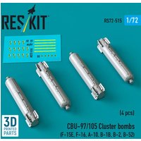 CBU-97/105 cluster bombs (4 pcs) (F-15E, F-16, A-10, B-1B, B-2, B-52) (3D Printed) von ResKit Models