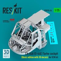 CH-54A (S-64E) Tarhe cockpit (Basic edition with 3D decals) for ICM kit (3D Printed) von ResKit Models