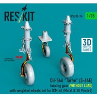CH-54A Tarhe(S-64E) landing gear (WITHOUT LOAD) with weighted wheels set for ICM kit (Metal & 3D Printed) von ResKit Models