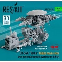 CH-54A Tarhe folded main rotor with blade fold restraint systems for ICM kit (3D Printed) von ResKit Models