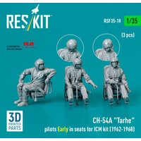 CH-54A Tarhe pilots Early in seats for ICM kit (1962-1968) (3 pcs) (3D Printed) von ResKit Models