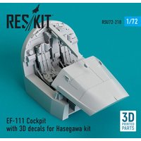 EF-111 Cockpit with 3D decals for Hasegawa kit (3D Printed) von ResKit Models