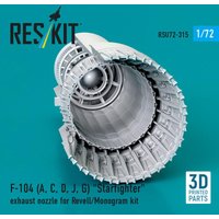 F-104 (A, C, D, J, G) Starfighter exhaust nozzle for Revell/Monogram kit (3D Printed) von ResKit Models