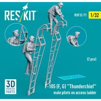 F-105 (F, G) Thunderchief male pilots on access ladder (2 pcs) (3D Printed) von ResKit Models