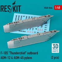 F-105 Thunderchief outboard AGM-12 & AGM-45 pylons (2 pcs) (3D Printed) von ResKit Models
