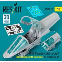 F-105D Thunderchief cockpit (Basic edition with 3D decals) for Trumpeter kit (3D Printed) von ResKit Models