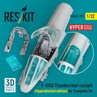 F-105D Thunderchief cockpit (Hyperdetailed edition) for Trumpeter kit (3D Printed) von ResKit Models