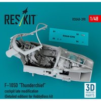 F-105D Thunderchief cockpit late modification (Detailed edition) for HobbyBoss kit (3D Printed) von ResKit Models