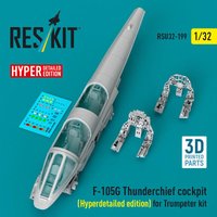 F-105G Thunderchief cockpit (Hyperdetailed edition) for Trumpeter kit (3D Printed) von ResKit Models