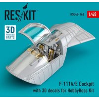 F-111A/E Cockpit with 3D decals for HobbyBoss kit (3D Printed) von ResKit Models