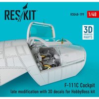 F-111C Cockpit late modification with 3D decals for HobbyBoss kit (3D Printed) von ResKit Models