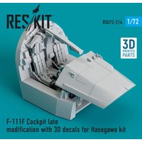 F-111F Cockpit late modification with 3D decals for Hasegawa kit (3D Printed) von ResKit Models