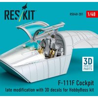 F-111F Cockpit late modification with 3D decals for HobbyBoss kit (3D Printed) von ResKit Models