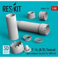 F-14 (B,D) Tomcat open exhaust nozzles for GWH kit (3D Printed) von ResKit Models