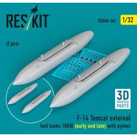 F-14 Tomcat external fuel tanks 1000l (early and late) with pylons (2pcs) (3D Printed) von ResKit Models