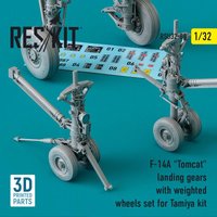 F-14A Tomcat landing gears with weighted wheels set for Tamiya kit (3D Printed) von ResKit Models
