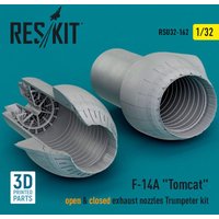 F-14A Tomcat open & closed exhaust nozzles Trumpeter kit (3D Printed) von ResKit Models