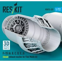 F?15 Eagle/Strike Eagle (A,B,C,D,E early,J) F100-PW-220 closed exhaust nozzles for Fine Molds kit (3D Printed) von ResKit Models