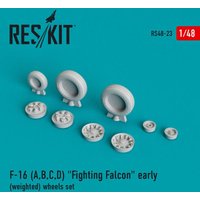 F-16 (A,B,C,D) Fighting Falcon early (weighted) wheels set von ResKit Models