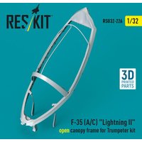 F-35 (A/C) Lightning II open canopy frame for Trumpeter kit (3D Printed) von ResKit Models