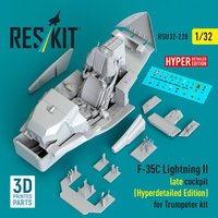 F-35C Lightning II late cockpit (Hyperdetailed Edition) for Trumpeter kit (3D Printed) von ResKit Models