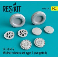 F4F/FM-2 Wildcat wheels set type 1 (weighted) von ResKit Models