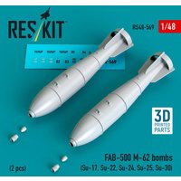 FAB-500 M-62 bombs (2 pcs) (Su-17, Su-22, Su-24, Su-25, Su-30) (3D Printed) von ResKit Models